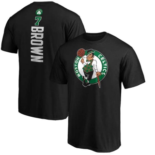 Men's NBA Boston Celtics #7 Jaylen Brown Fanatics Black Playmaker Name & Number T-Shirt