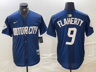 Men's MLB Detroit Tigers #9 Jack Flaherty 2024 Navy City Connect Cool Base Nike Limited Stitched Jersey