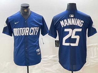 Men's MLB Detroit Tigers #25 Matt Manning 2024 Navy City Connect Cool Base Nike Limited Stitched Jersey