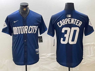 Men's MLB Detroit Tigers #30 Kerry Carpenter 2024 Navy City Connect Cool Base Nike Limited Stitched Jersey