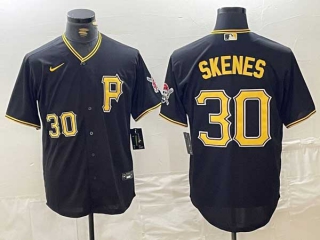 Men's MLB Pittsburgh Pirates #30 Paul Skenes Nike Black Alt Limited Cool Base Stitched Baseball Jersey