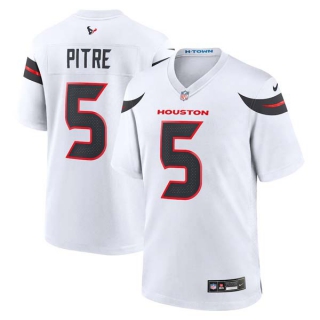 Men's NFL Houston Texans #5 Jalen Pitre White Nike 2024 Vapor F.U.S.E. Limited Football Stitched Jersey