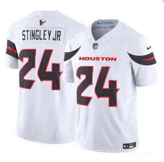 Men's NFL Houston Texans #24 Derek Stingley Jr. White Nike 2024 Vapor F.U.S.E. Limited Football Stitched Jersey