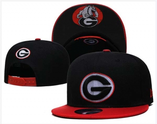 NCAA Georgia Bulldogs New Era Black Red Basic 9FIFTY Snapback Hat 6001