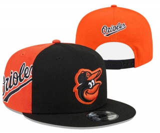 MLB Baltimore Orioles New Era Black Orange Gameday Sideswipe 9FIFTY Snapback Hat 3013