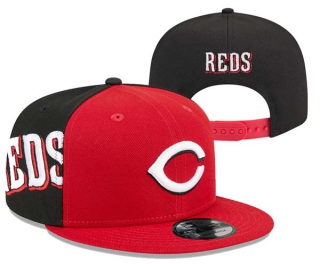 MLB Cincinnati Reds New Era Red Black Gameday Sideswipe 9FIFTY Snapback Hat 3016