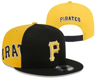 MLB Pittsburgh Pirates New Era Black Gold Gameday Sideswipe 9FIFTY Snapback Hat 3024