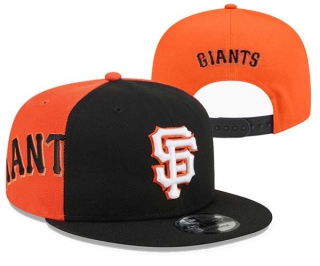 MLB San Francisco Giants New Era Black Orange Gameday Sideswipe 9FIFTY Snapback Hat 3021