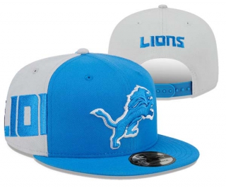 NFL Detroit Lions New Era Blue Gray Gameday Sideswipe 9FIFTY Snapback Hat 3006