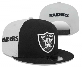 NFL Las Vegas Raiders New Era Black Gray Gameday Sideswipe 9FIFTY Snapback Hat 3072