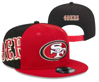 NFL San Francisco 49ers New Era Red Black Gameday Sideswipe 9FIFTY Snapback Hat 3062