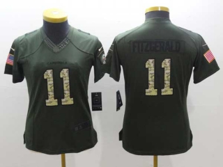 Women's NFL Arizona Cardinals #11 Larry Fitzgerald Dark Green Salute to Service Nike Limited Jersey