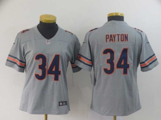 Women's NFL Chicago Bears #34 Walter Payton Gray Nike Stitched Limited Jersey