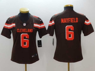 Women's NFL Cleveland Browns #6 Baker Mayfield Brown Vapor Untouchable Stitched Limited Jersey