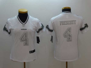 Women's NFL Dallas Cowboys #4 Dak Prescott White Nike Limited Stitched Jersey