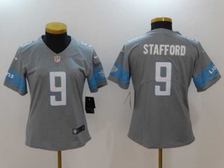 Women's NFL Detroit Lions #9 Matthew Stafford Gray Vapor Untouchable Limited Stitched Jersey