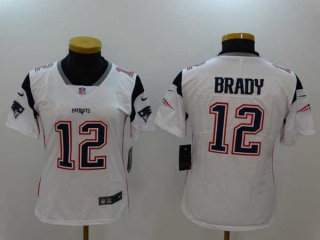 Women's NFL New England Patriots #12 Tom Brady White Nike Vapor Untouchable Stitched Limited Jersey