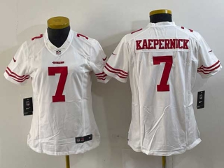 Women's NFL San Francisco 49ers #7 Colin Kaepernick White Limited Nike Stitched Jersey