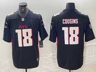 Men's NFL Atlanta Falcons #18 Kirk Cousins Black Vapor Untouchable Limited Stitched Jersey