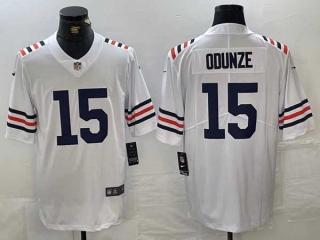 Men's NFL Chicago Bears #15 Rome Odunze White 2024 Draft Vapor Stitched Football Jersey