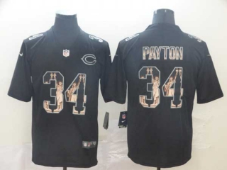 Men's NFL Chicago Bears #34 Walter Payton Black Statue Of Liberty Stitched Nike Limited Jersey