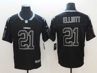 Men's NFL Dallas Cowboys #21 Ezekiel Elliott Black Shadow Legend Nike Limited Stitched Jersey