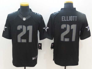 Men's NFL Dallas Cowboys #21 Ezekiel Elliott Black Vapor Impact Limited Nike Stitched Jersey
