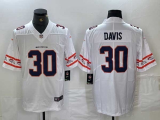 Men's NFL Denver Broncos #30 Terrell Davis White Vapor Untouchable Stitched Nike Limited Jersey