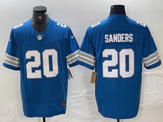 Men's NFL Detroit Lions #20 Barry Sanders Blue 2024 F.U.S.E. Vapor Limited Nike Stitched Jersey