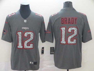 Men's NFL New England Patriots #12 Tom Brady Gray Static Stitched Vapor Untouchable Limited Jersey