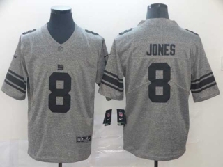 Men's NFL New York Giants #8 Daniel Jones Gray Limited Nike Stitched Jersey