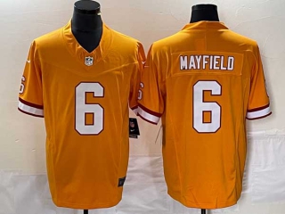 Men's NFL Tampa Bay Buccaneers #6 Baker Mayfield Orange Vapor F.U.S.E. Limited Stitched Jersey