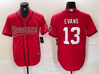 Men's NFL Tampa Bay Buccaneers #13 Mike Evans Red Cool Base Baseball Nike Stitched Jersey