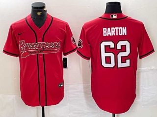 Men's NFL Tampa Bay Buccaneers #62 Graham Barton Red Cool Base Stitched Nike Baseball Jersey