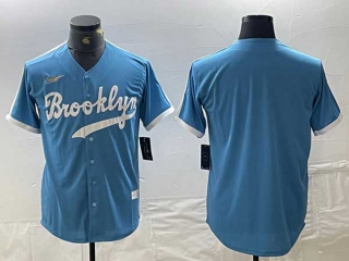 Men's MLB Los Angeles Dodgers Blank Light Blue Cooperstown Collection Cool Base Jersey