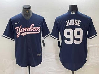 Men's MLB New York Yankees #99 Aaron Judge Navy Cool Base Stitched Nike Baseball Jersey