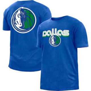 Men's NBA Dallas Mavericks Blue 2022-23 City Edition Brushed T-Shirt