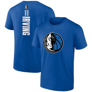 Men's NBA Dallas Mavericks Kyrie Irving Fanatics Heathered Blue Playmaker Name & Number Team T-Shirt