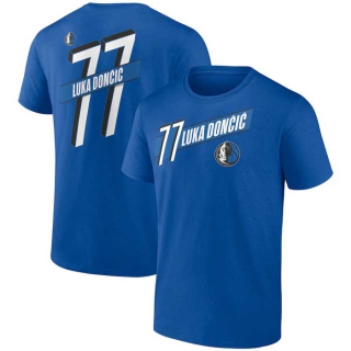 Men's NBA Dallas Mavericks Luka Dončić Blue Full-Court T-Shirt