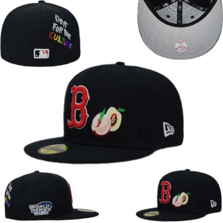 MLB Boston Red Sox New Era X Offset Black 2004 World Series Peach Icon 59FIFTY Fitted Hat 0512