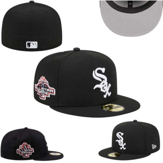 MLB Chicago White Sox New Era Black 2003 All Star Game Patch 59FIFTY Fitted Hat 0516