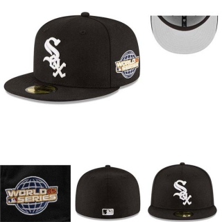 MLB Chicago White Sox New Era Black 2005 World Series Patch 59FIFTY Fitted Hat 0517