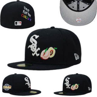 MLB Chicago White Sox New Era X Offset Black 2005 World Series Peach Icon 59FIFTY Fitted Hat 0518