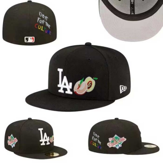 MLB Los Angeles Dodgers New Era X Offset Black 1988 World Series Peach Icon 59FIFTY Fitted Hat 0536