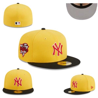 MLB New York Yankees New Era Yellow Black Grilled 2000 World Series Patch 59FIFTY Fitted Hat 0528