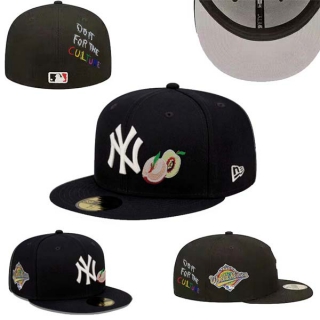 MLB New York Yankees New Era X Offset Black 1996 World Series Peach Icon 59FIFTY Fitted Hat 0527