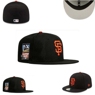 MLB San Francisco Giants New Era Black 2007 All Star Game Patch 59FIFTY Fitted Hat 0503