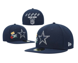 NFL Dallas Cowboys New Era Navy 5x Super Bowl Champions Crown 59FIFTY Fitted Hat 1102