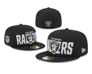 NFL Las Vegas Raiders New Era Black 2023 NFL Draft 59FIFTY Fitted Hat 1102