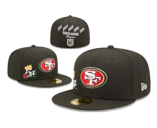 NFL San Francisco 49ers New Era Black 5x Super Bowl Champions Crown 59FIFTY Fitted Hat 1102